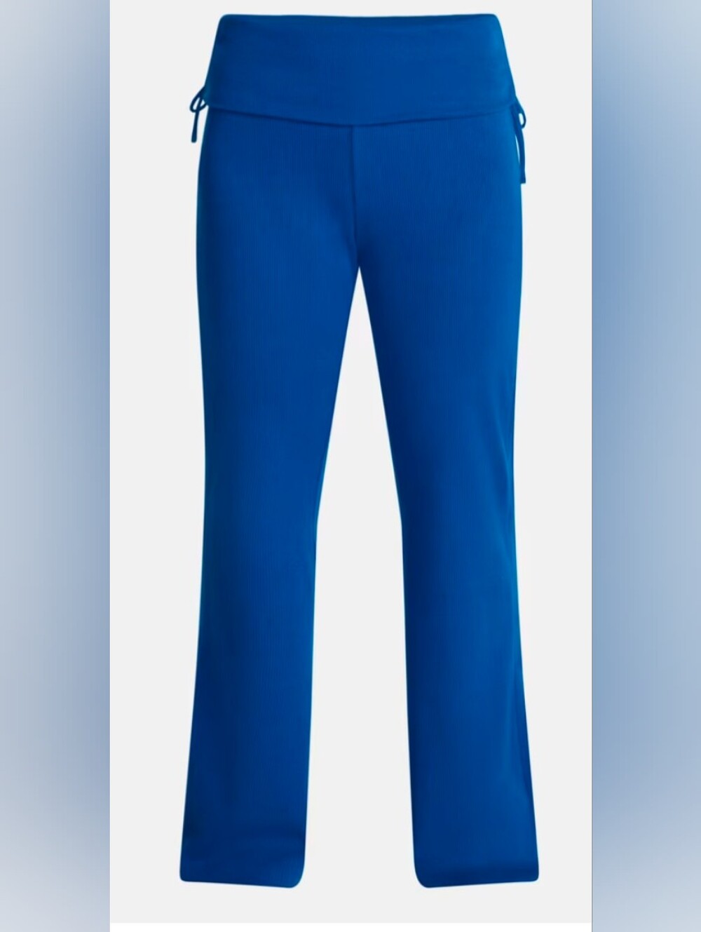 Women's Waffle Knit Foldover Blue Pants 31.5'' Inseam Size Medium 8-10 NWT